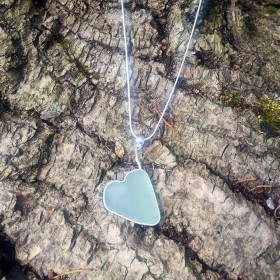 08_Sea stone heart pendant